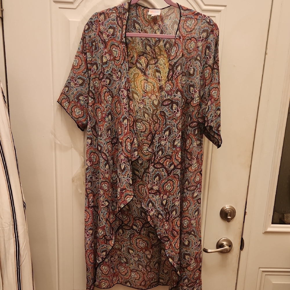 LuLaRoe Multicolor Patterned Kimono